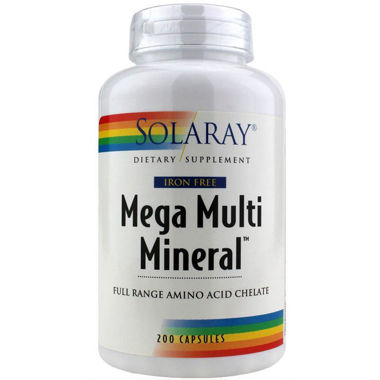 Picture of Solaray Iron Free Mega Multi Mineral, 200 caps