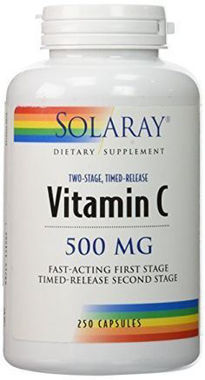 Picture of Solaray Two-Stage, Timed-Release Vitamin C, 500 mg, 250 caps
