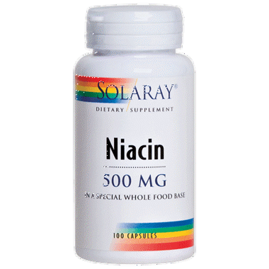 Picture of Solaray Niacin, 500 mg, 100 caps
