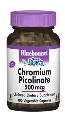 Picture of Bluebonnet Chromium Picolinate, 500 mcg, 100 vcaps