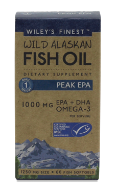 Picture of Wiley's Finest Wild Alaskan Fish Oil Peak EPA, 60 softgels