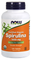 Picture of NOW Certified Organic Spirulina, 1000 mg, 120 tabs