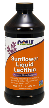 Picture of NOW Sunflower Liquid Lecithin, 16 fl oz