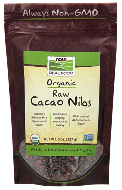 Picture of NOW Organic Raw Cacao Nibs, 8 oz