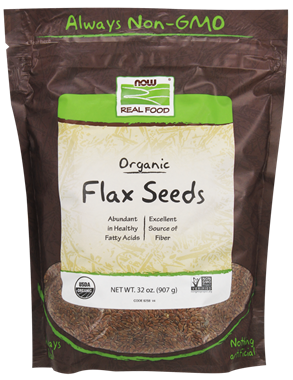 Picture of NOW Organic Flax Seeds, 32 oz