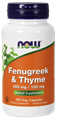 Picture of NOW Fenugreek & Thyme, 100 vcaps