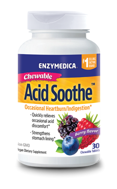Picture of Enzymedica Chewable Acid Soothe, 30 chewable tabs