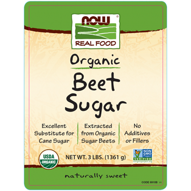 Picture of NOW Organic Beet Sugar, 3 ibs