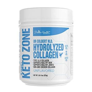 Picture of Divine Health Keto Zone  Hydrolyzed Collagen, Unflavored, 20.11 oz