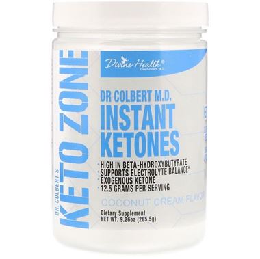 Picture of Divine Health Keto Zone Instant Ketones, Coconut Cream Flavor, 9.26 oz
