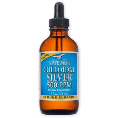 Picture of Natural Path Silver Wings Colloidal Silver 500 PPM, 4 fl oz dropper