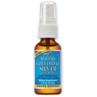 Picture of Natural Path Silver Wings Colloidal Silver 150 PPM Herbal Tincture with Echinacea & Oregano Spray, 1fl  oz