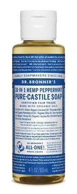 Picture of Dr. Bronner's Hemp Peppermint Pure-Castile Soap, 4 fl oz