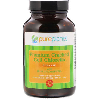 Picture of Pureplanet Premium Cracked Cell Chlorella, 200 mg, 600 tabs