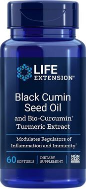 Picture of Life Extension Black Cumin Seed Oil with Bio-Curcumin, 60 softgels