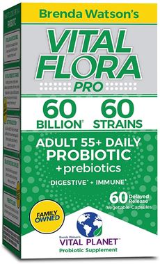 Picture of Vital Planet Vital Flora Adult 55+ Daily Probiotic, 60 billion, 60 vcaps