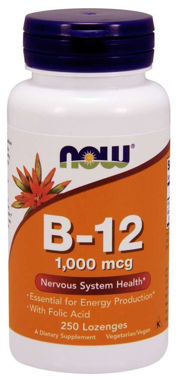Picture of NOW B-12, 1000 mcg, 250 lozenges (TEMPORARILY OUT OF STOCK)