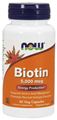 Picture of NOW Biotin, 5,000 mcg, 60 vcaps