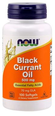 Picture of NOW Black Currant Oil, 500 mg, 100 softgels