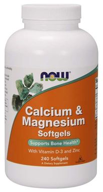 Picture of NOW Calcium & Magnesium Softgels, 240 softgels