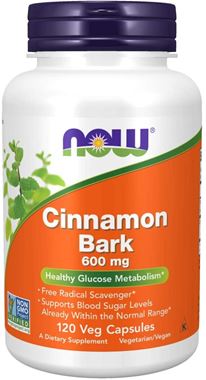 Picture of NOW Cinnamon Bark, 600 mg, 120 vcaps
