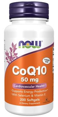 Picture of NOW CoQ10, 50 mg, 200 softgels