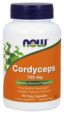 Picture of NOW Cordyceps, 750 mg, 90 vcaps
