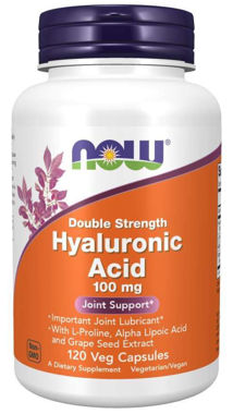Picture of NOW Double Strength Hyaluronic Acid, 100 mg, 120 vcaps