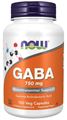 Picture of NOW GABA, 750 mg, 100 vcaps