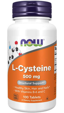 Picture of NOW L-Cysteine, 500 mg, 100 tabs