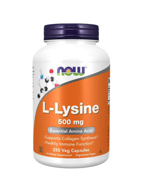 Picture of NOW L-Lysine, 500 mg, 250 vcaps