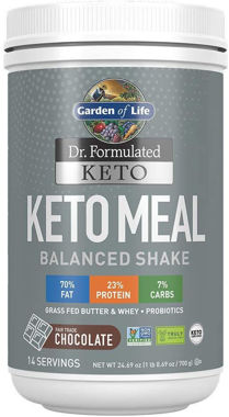 Picture of Garden of Life Dr. Formulated Keto Meal Balanced Shake, Chocolate, 24.69 oz