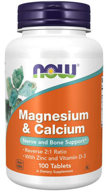 Picture of NOW Magnesium & Calcium, Reverse Ratio, 100 tabs