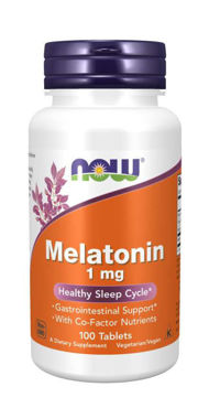 Picture of NOW Melatonin, 1 mg, 100 tabs