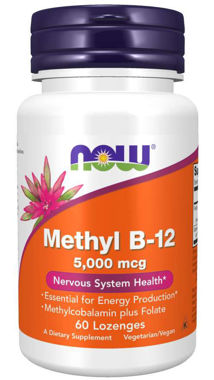 Picture of NOW Methyl B-12, 5000 mcg, 60 lozenges