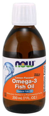 Picture of NOW Lemon Flavored Omega-3 Fish Oil, 7 fl oz