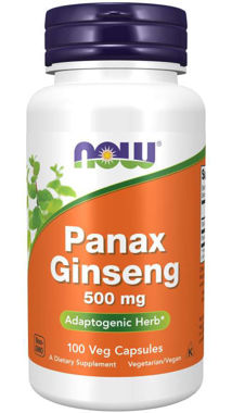 Picture of NOW Panax Ginseng, 500 mg, 100 vcaps