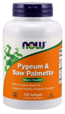 Picture of NOW Pygeum & Saw Palmetto, 120 softgels