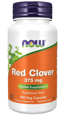 Picture of NOW Red Clover, 375 mg, 100 vcaps