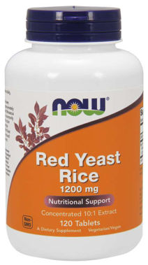 Picture of NOW Red Yeast Rice, 1200 mg, 120 tabs