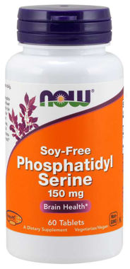 Picture of NOW Soy-Free Phosphatidyl Serine, 150 mg, 60 tabs