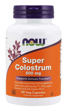 Picture of NOW Super Colostrum, 500 mg, 90 vcaps