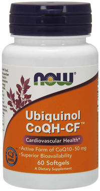 Picture of NOW Ubiquinol CoQH-CF, 50 mg, 60 softgels
