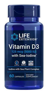 Picture of Life Extension Vitamin D3 with Sea-Iodine, 60 caps