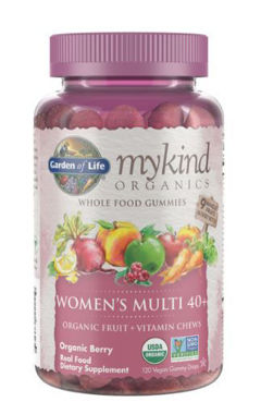 Picture of Garden of Life mykind Organics Women's Multi 40+ Gummies, Organic Berry, 120 vegan gummy drops