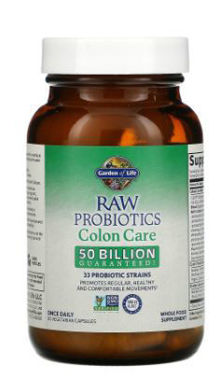 Picture of Garden of Life Raw Probiotics Colon Care, Shelf Stable, 50 Billion, 30 vcaps